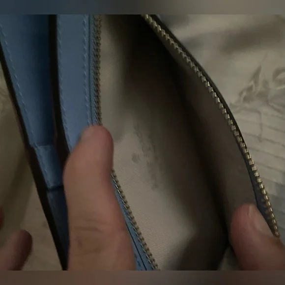 Kate Spade Blue Saffiano Leather Wallet - Picture 6 of 7